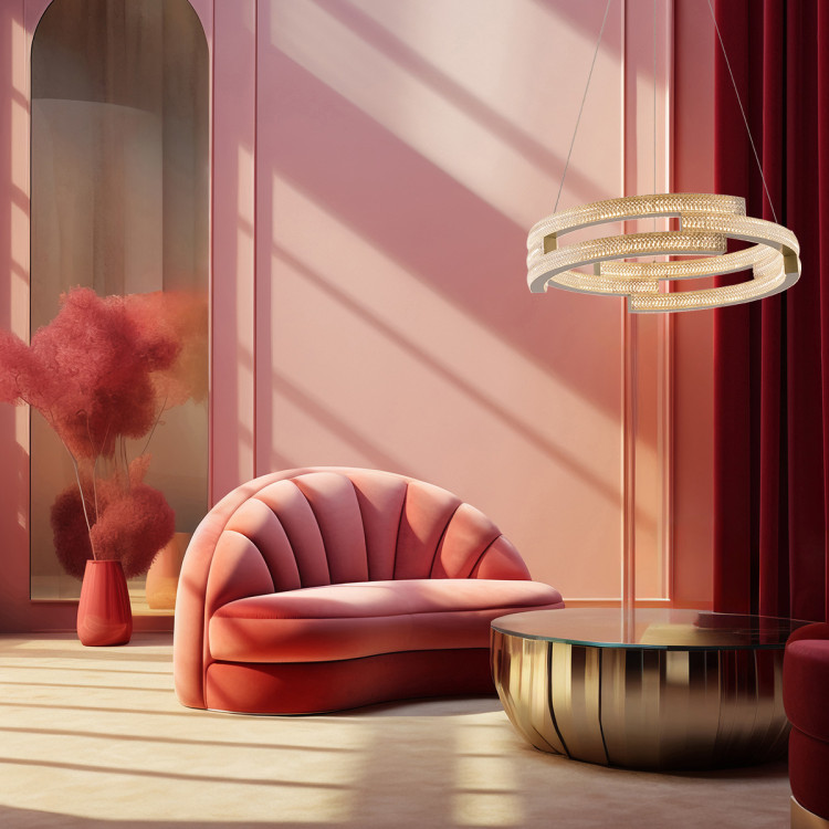 Lampa wisząca Tarja złota LED CCT - 9456