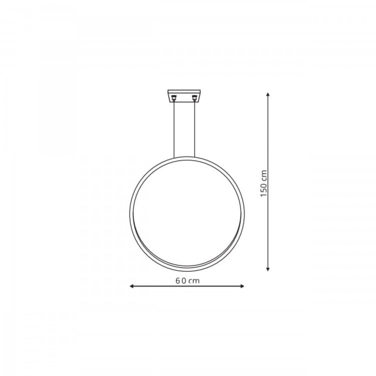 Lampa wisząca Mirror S czarna IP44 LED CCT - 9477