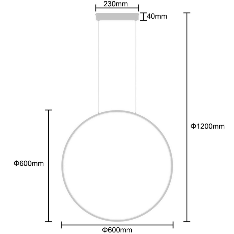 Lampa wisząca Mirror S biała IP44 LED CCT - 9487