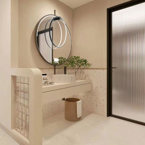 Kinkiet Mirror L czarny IP44 LED CCT