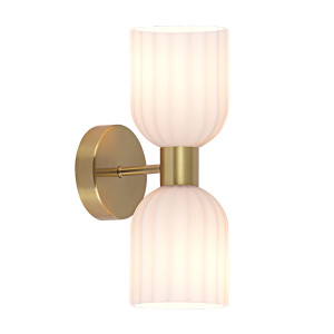 Podwójny kinkiet Piega biały 2xE14