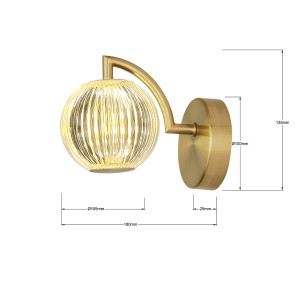 Kinkiet Brillant złoty LED CCT