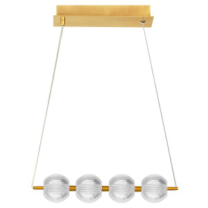 Lampa wisząca Brillant 4 złota LED CCT