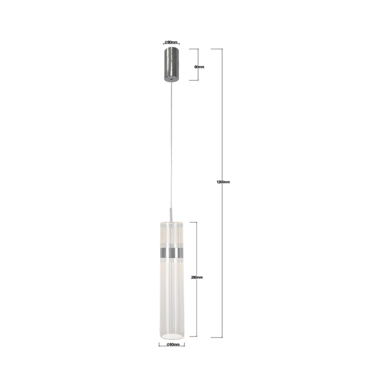 Lampa wisząca Ambiente srebrna LED CCT - 9748