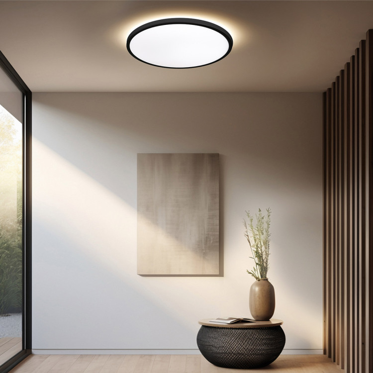 Plafon Pryzma 28 cm czarny LED CCT - 9796