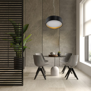 Lampa wisząca Hudson czarna - złota LED 3000K