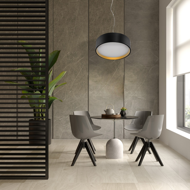 Lampa wisząca Hudson czarna - złota LED 3000K - 9805