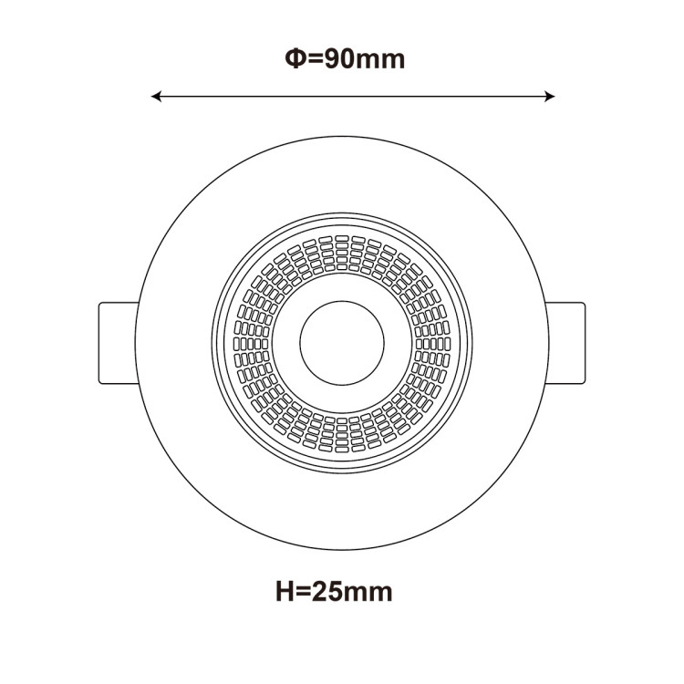 Ruchome oczko podtynkowe Plus białe LED CCT - 9831
