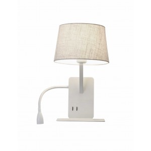 Dakota kinkiet z polka biały - lewy