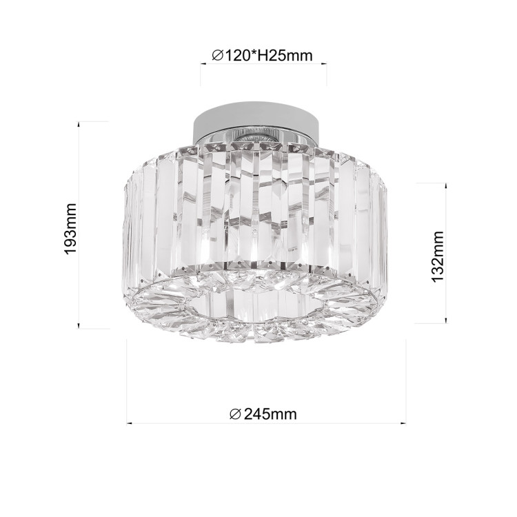 Plafon Vetro chrom 1xE27 - 9879