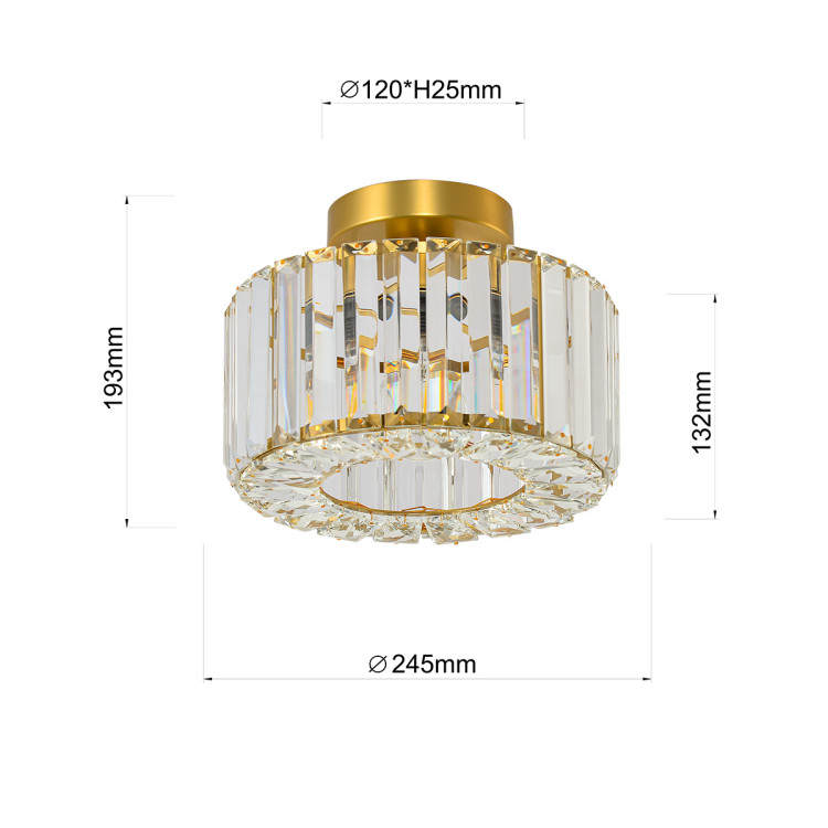 Plafon Vetro złoty 1xE27 - 9883