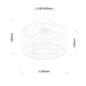 Plafon Vetro złoty 1xE27