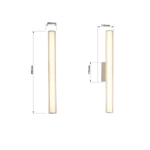 Kinkiet Linea 45 cm chrom LED CCT