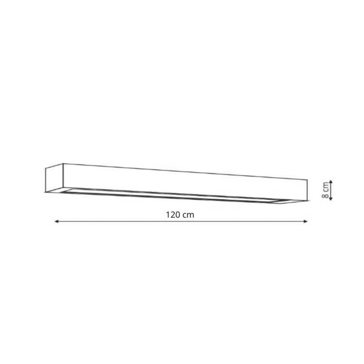 Lampa sufitowa Ibros 120 cm biała 36W IP44 LED CCT - 9986